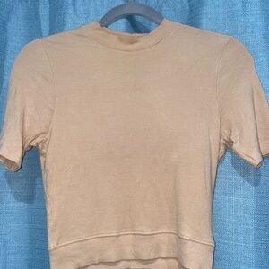 Ribbed Nude colored Crop Top